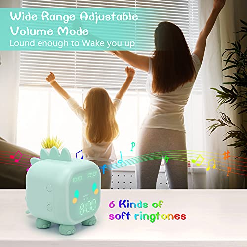 Ornalry Kids Alarm Clock, Digital Alarm Clock For Kids Bedroom, Cute Dinosaur Alarm Clock Children's Sleep Trainer, Wake Up Light & Night Light With Usb Alarm Clock For Boys Girls Birthday Gifts #TOP5