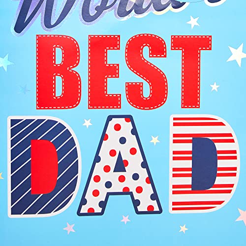 Bobobag 13" Large Father's Day Gift Bags With Tissue Paper For Best Dad's Present Wrapping (Happy Father's Day) #TOP4