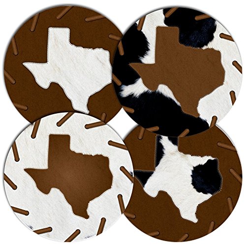 Rustic Texas Rubber Coaster Set