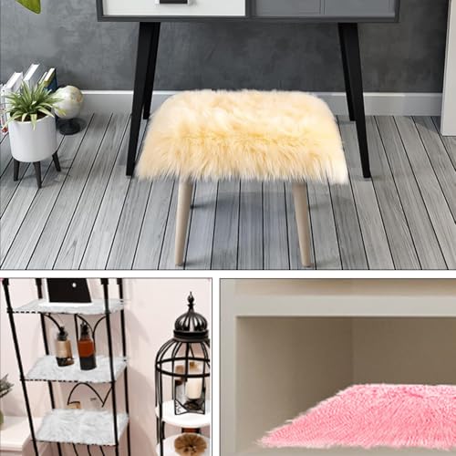 Funda cuadrada de asiento de piel sintética para silla miniatura 5