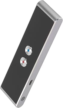 Smart Voice Translator Device, Portable 40 Language Real Time Voice Text Translation for Travel Meetings Aluminum Alloy Bluetooth Pocket Size 1 Pack