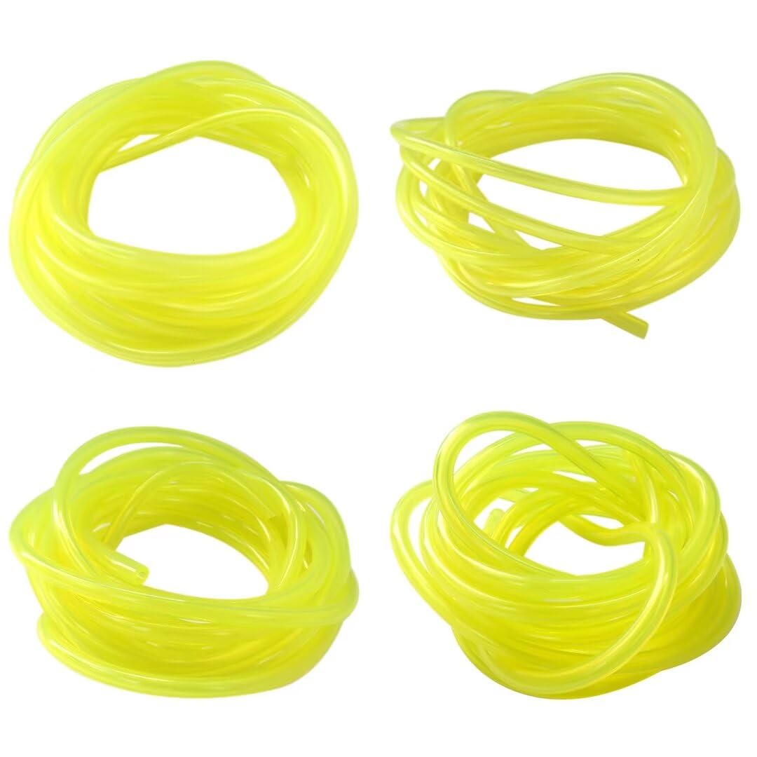 WELURE 4x 4-Size Gas Fuel Line Hose Kit 8Ft Fuel Tube for Poulan 31WG PP031 PP033 PP035 PP036 PP131 PP133 PP135 PP136 PP136E - Yellow