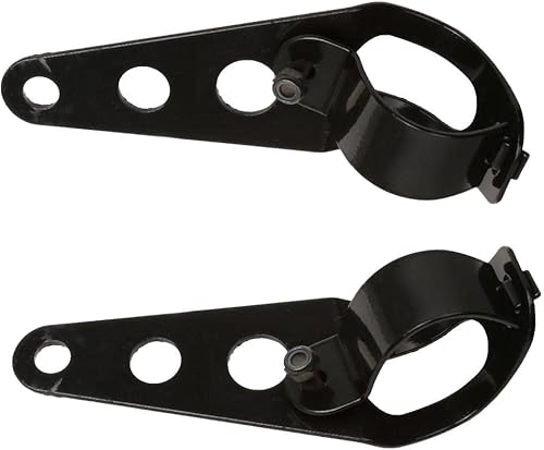 Motorcycle Headlight Mount Bracket 31mm-43mm, Universal Fork Ear Chopper Cafe Racer Bracket, Aluminum Alloy Bracket for Installing Headlights, Black