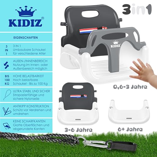Babyschaukel outdoor Kidiz Babyschaukel 3 in 1 für Kinder