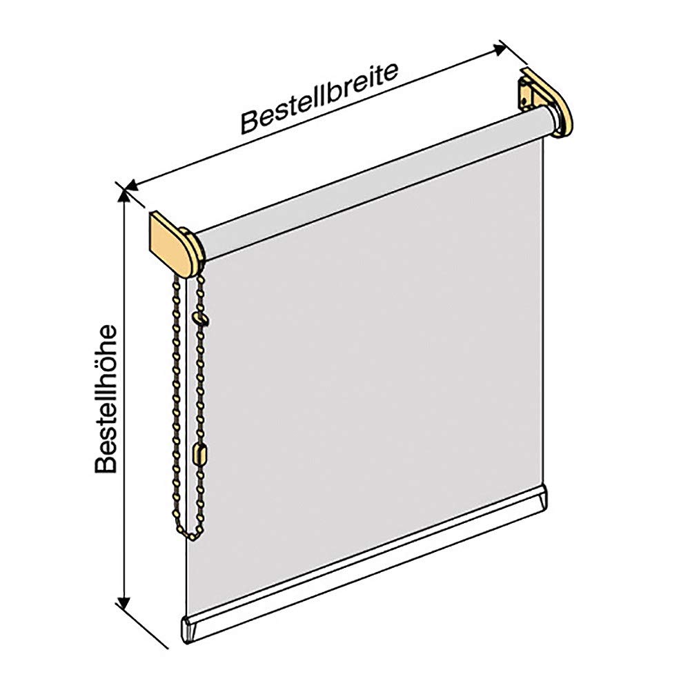 Sonnenschutz-HH® - Seitenzugrollo Verdunkelungsrollo Thermorollo - Außenmaß Breite 95 x 250 cm Höhe dunkelgrau - Lichtundurchlässig Rollo für Abdunkelung Kettenzugrollo inkl. Universalträger