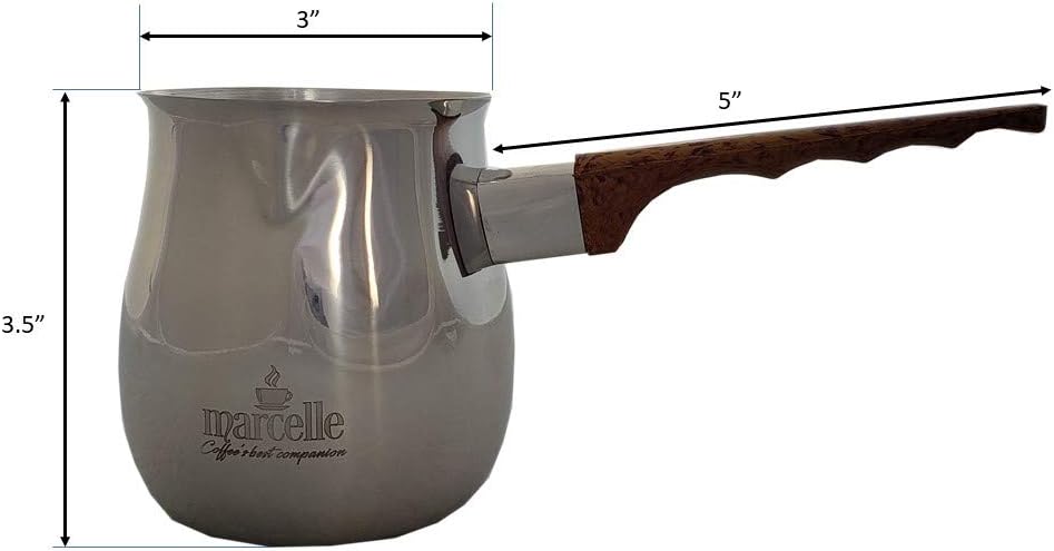 Marcelle Stainless Steel Milk Frothing Pitcher/Butter Warmer 12 oz