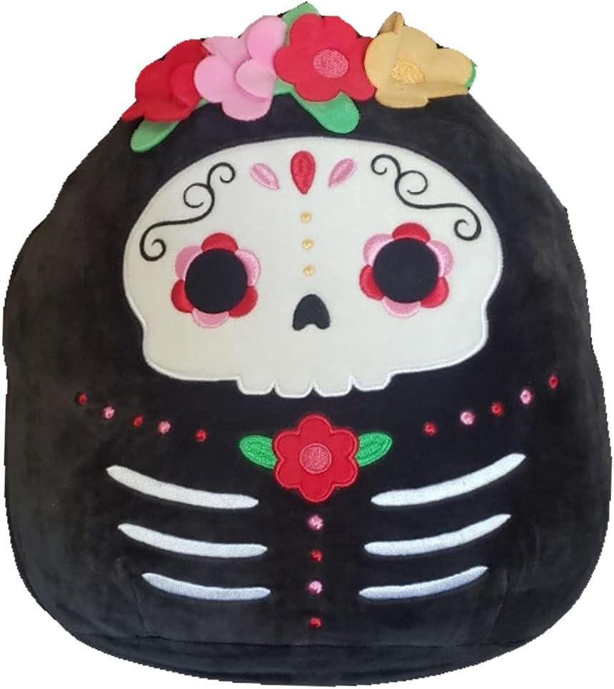 Squishmallow Official Kellytoy Halloween Squishy Soft Plush Toy Animals (Anessa Sugar Skull, 12 Inch)
