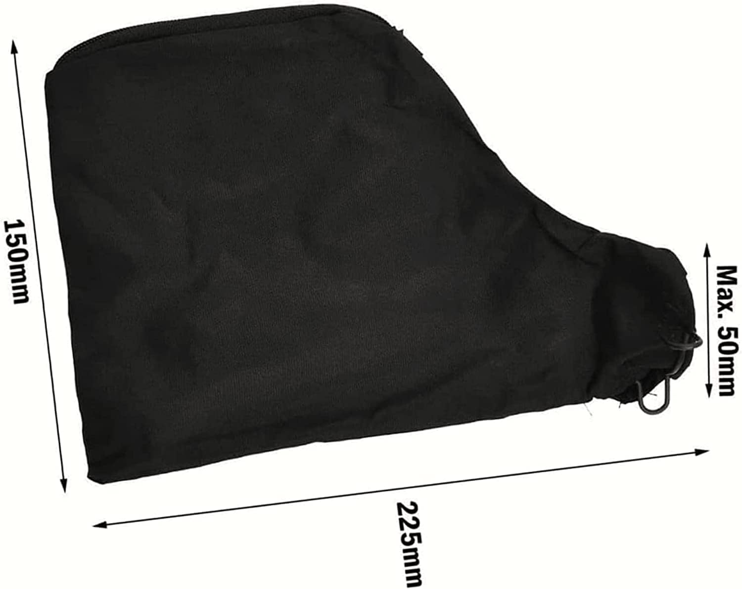 Black Dust Collection Bag for 255 Miter Saw - with Zipper and Adjustable Wired Bracket, Easy to Carry and Store (1Pack)