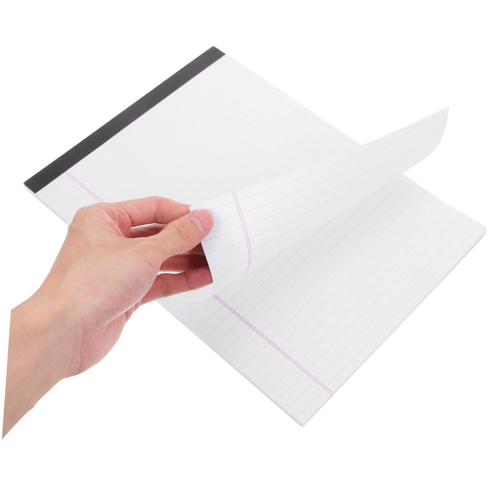 Hemobllo Blocchi Supporto Resistente Carta Bianca per Appunti Legali 4 Pezzi A4 Righe Larghe Facile da Strappare per Ufficio e Scuola