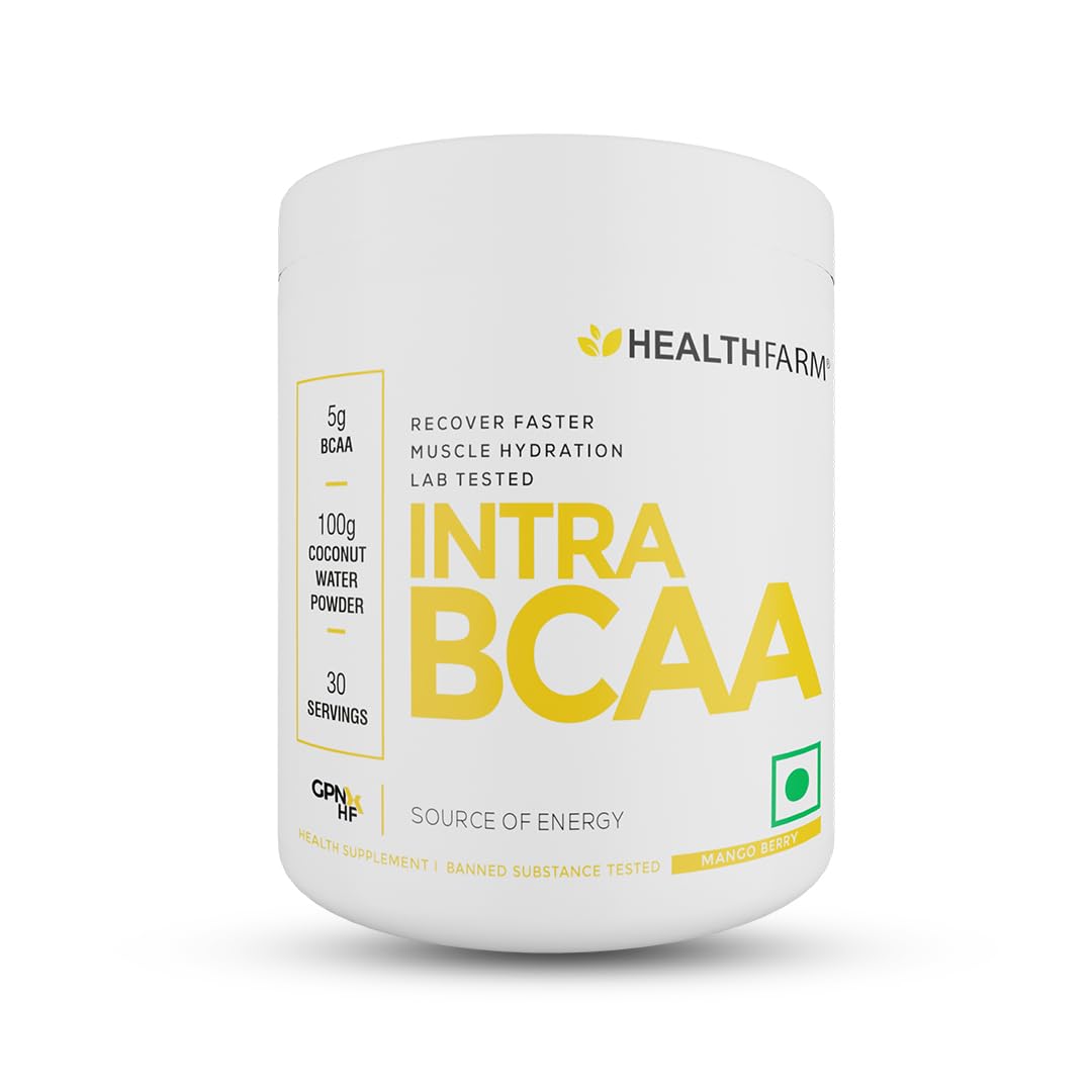 Healthfarm Intra BCAA Powder Amino Acids Supplement - 30 Servings - Sugar-Free Intra, Post & Pre Workout Amino Powder & Recovery Drink (Mango Berry) (B0CXTFVM2N) Amazon Price History, Amazon Price Tracker