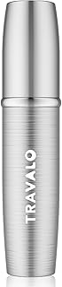 Travalo LUX Perfume Atomizer - Leak-Proof and TSA Approved for Air Travel - Reusable Airtight Easy Fill Mini Pump Sprayer - Lightweight Portable - Brushed Polished Metal Alloy Outer Shell - Silver