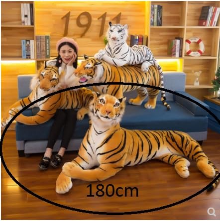 Image of Plush Toy Cartoon Games Character Soft Toys Cute Pet Wild Animals (180cm Jumbo King, Tiger)
