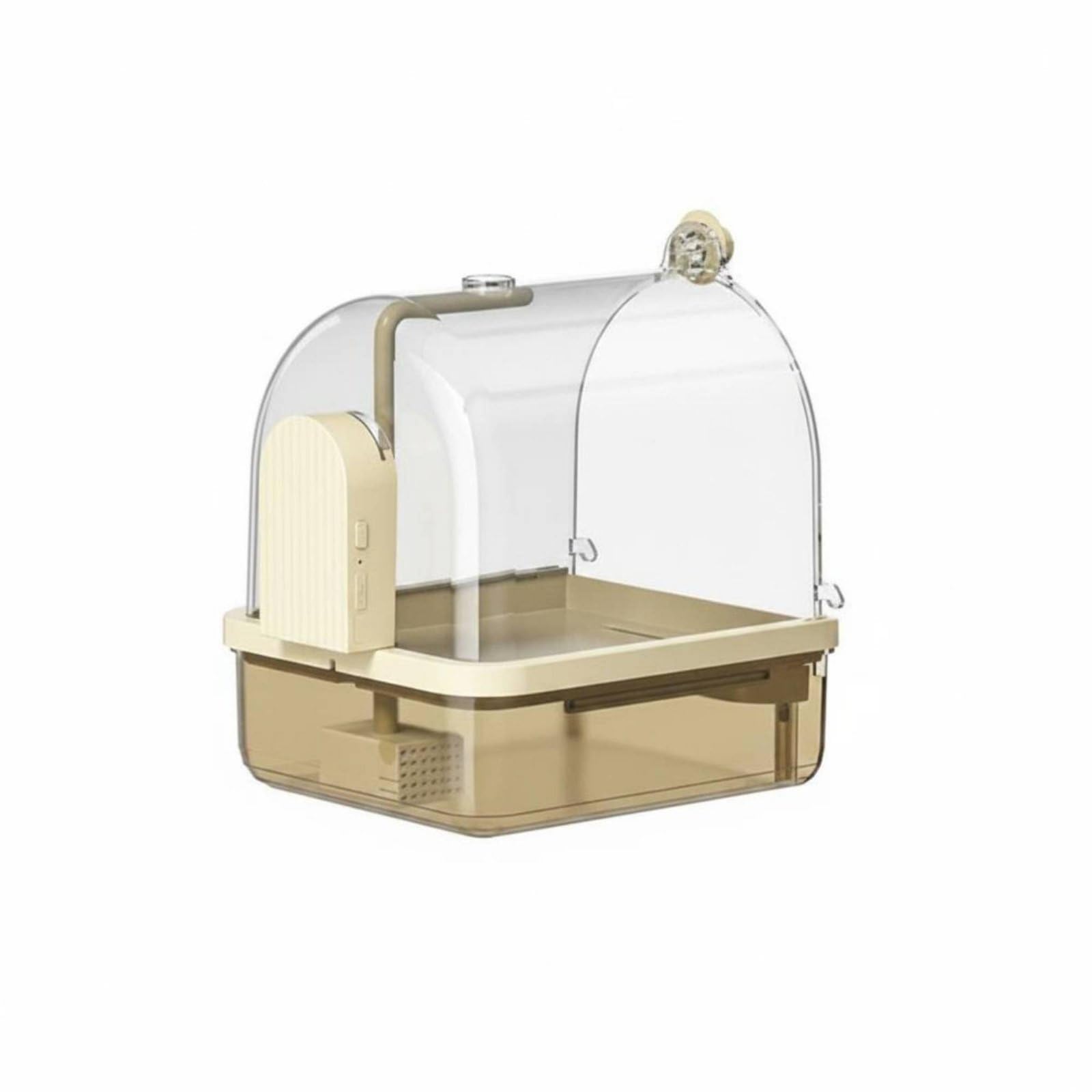 Automatic Bird Bath Wireless Sensor Parrot Bathtub Easy to Clean Bird Shower Tub, Brown with Sensor-image-33