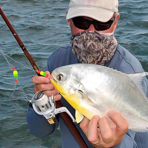 Bas de ligne pompano avec flotteurs et hameçons circulaires x5 - 7