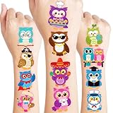 96 PCS Funny Owl Pre-Cut Temporary Tattoos for Kids | Super Cute Themed Birthday Party Favors, Supplies, Decorations, Birds Fake Tattoo Stickers, School Rewards Prizes & Gifts For Boys & Girls