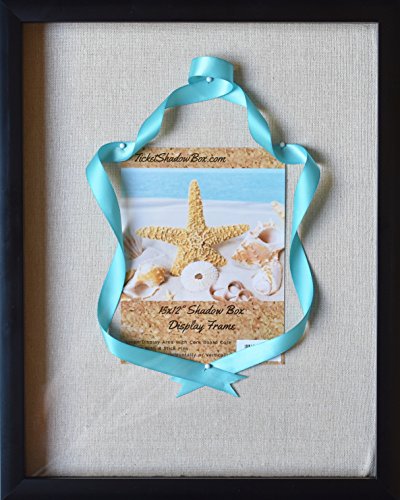 12x15” Display Shadow Box Frame with Linen Background - Ready To Hang Large Shadowbox Picture Frame - Easy to Use - Box Display Frame, Baby and Sports Memorabilia, Uniforms, Military Medals, Wedding.