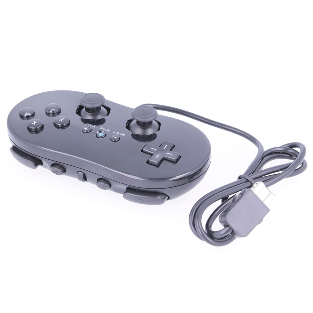 Manette classique valable pour Nintendo Wii couleur noir, manette classique, manette de jeu
