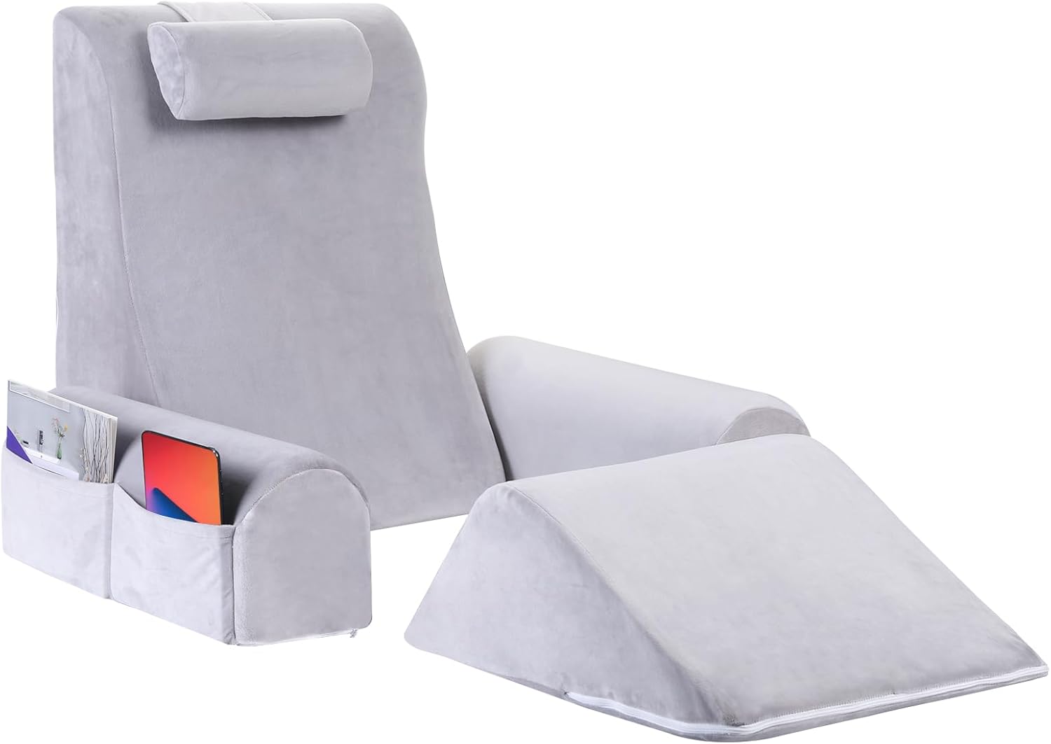 Moavica 5Pcs Lightweight Bed Reading Pillow, Memory Foam