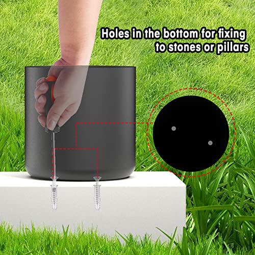 Iron Flower Pot Secret Compartment, Hidden Safe Compartment Lock Box Secret Hideaway Money, Keys And Other Valuables, Waterproof, Corrosion (Black) #TOP3