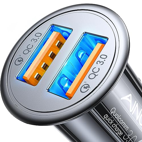 Super Fast Car Charger USB Fast Charge AINOPE Android Car Charger Adapter 45W All Metal Lighter USB Charger Quick Charge for iPhone 16/15/14/13/12/11pro/x/8/Samsung S24/S23/S22/S22+/Ultra/S21