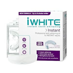 iWhite Instant Teeth Whitening Kit – Professioneel Witmaken van Tanden voor Maximaal 8 Tinten Witter – Snelle en Effectieve Resultaten – Actieve Vlekverwijdering – Tandversterking – 10x Trays