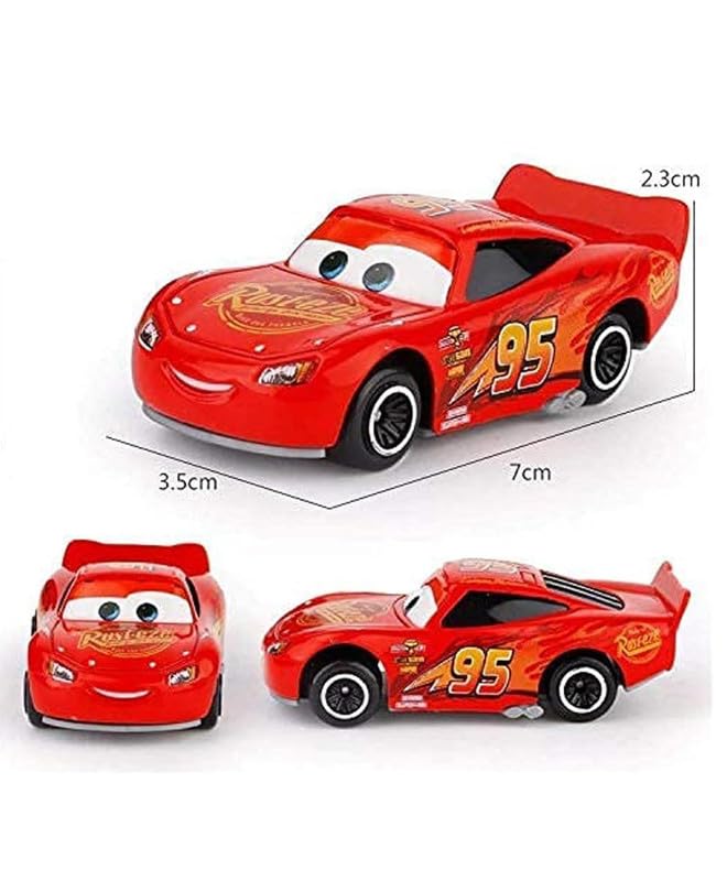 Image of Play Boy Set of 6 Mini Metal Car Model Diecast Metal Alloy Pullback Toy Vehicle with Openable Doors Light and Music Car for Kids (Multicolor)