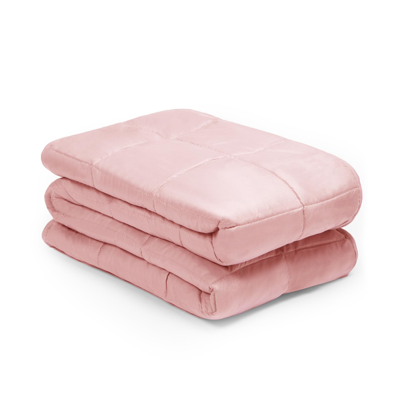 Brentfords Weighted Blanket 4 kg for Therapy Sensory Anxiety Autism Insomnia Stress Relief - Blush Pink - 125 x 150 cm, 4 kg(9 lb)