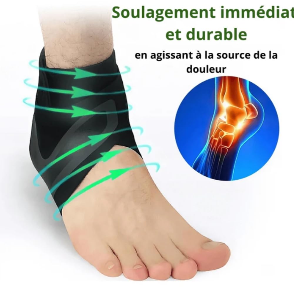 MEIION Samargo Relief - Soutien plantaire avance 1 Paire de chevillères respirantes et réglables, soutien pour chevilles faibles, idéales pour sportifs homme et femme, course, football, basketball