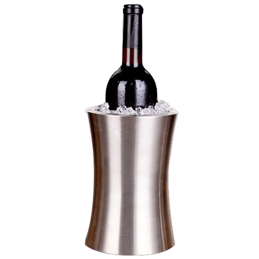 Cubeta​para Hielo, Cubo enfriador de vino de acero inoxidable, enfriador de botellas de champán para vino blanco, ideal para fiestas, eventos al aire libre, mantiene las bebidas frías con hielo.