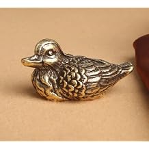 Mandarin Duck Antique Copper Brass Tabletops Figurines Sculptures Statues Centerpieces Miniatures Collectibles Home Decor Gifts Art Crafts 3cm x 4.7cm