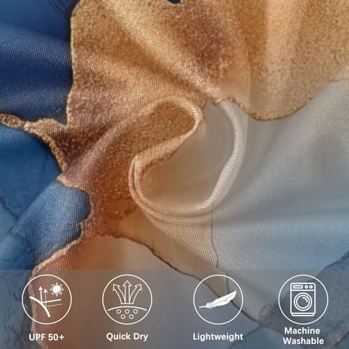 Marble Terracotta Navy Blue Shirts Summer UPF 50+ Lightweight Long Sleeve UV Sun Protection Long Sleeve Shirts Water Fishing 6