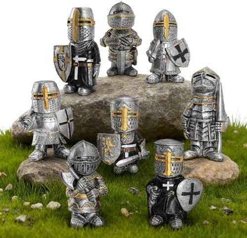 Knight Gnomes Guard Garden Statues 2021 Christmas Guardians Gnome...