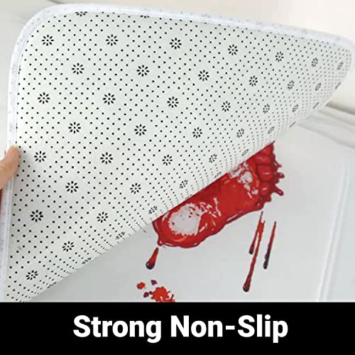 Halloween Bath Bloody Footprint, Operazone Prank Blood Rug Color Bath Mat Non-Slip Rug Halloween Scare Your Friends For Shower/Bathroom Gag Gift,Doorway,Carpet,Bathroom Rugs #TOP6