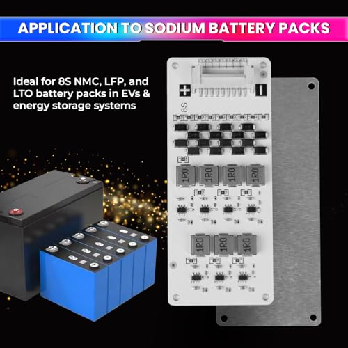 Image of amiciSolar 8S 2A Active Balancer Board for LFP LiFePO4 Lithium Li-ion Lipo LTO Battery Packs - Inductive Energy Equalization for 3.0V~4.2V Cells, Efficient Voltage Balancing