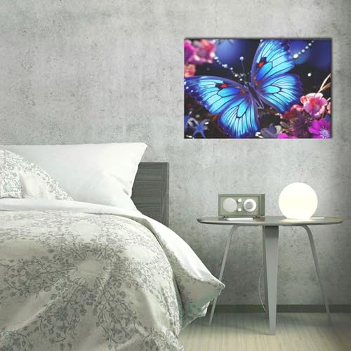 Impression sur toile de papillon cadre suspendu salon moderne - 4
