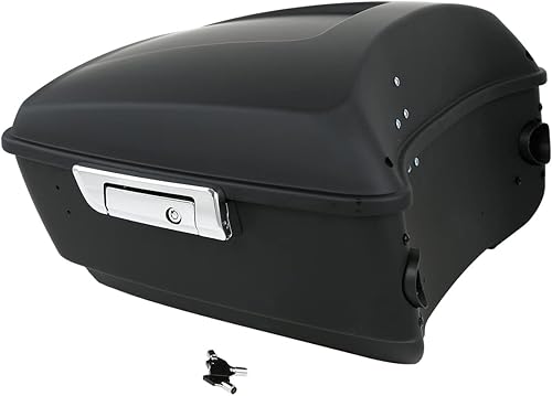 TCT-MOTORPARTS Maletero King Tour Pack negro mate de 13.7 pulgadas para Harley Touring Electra Road Glide Road King Electra Glide Ultra Classic