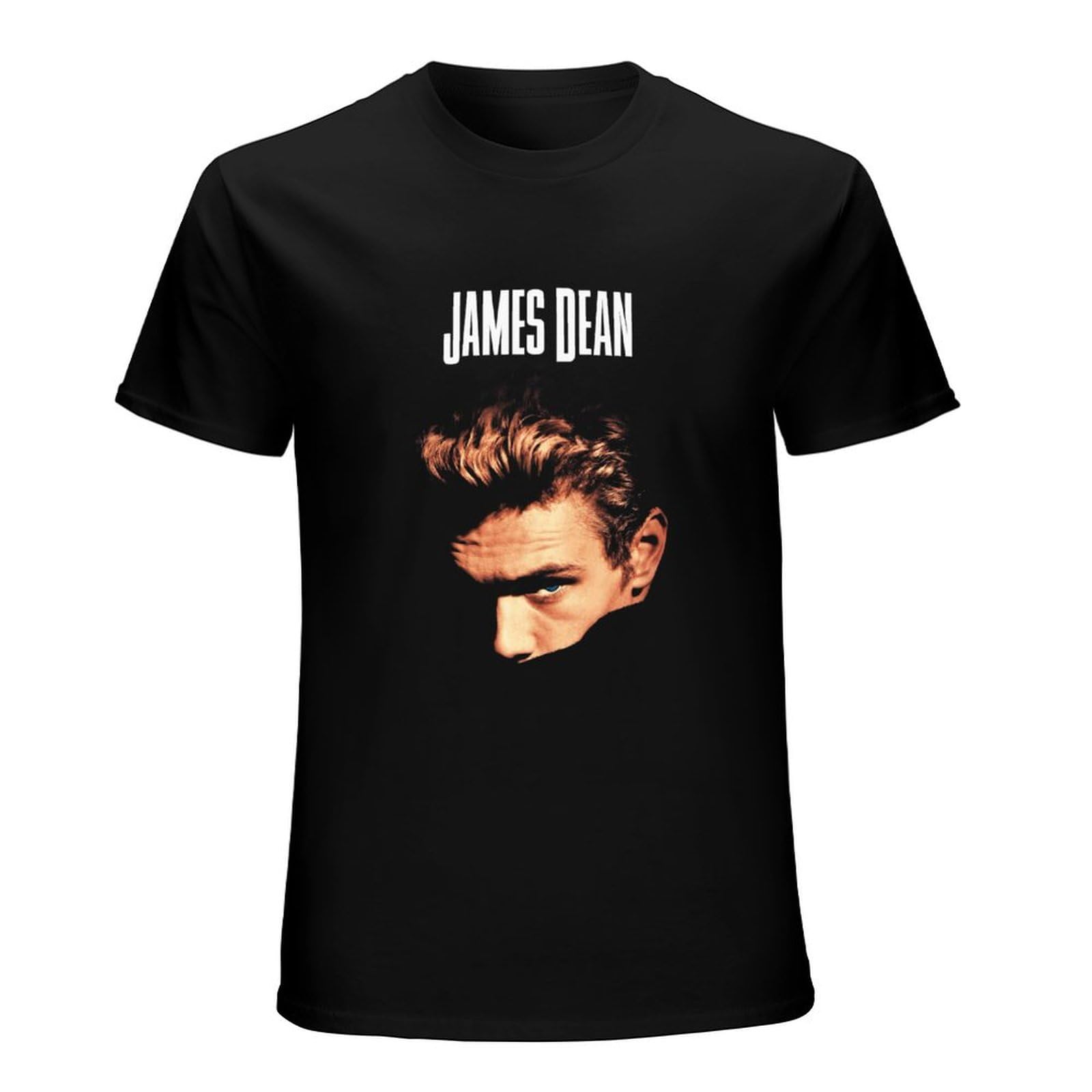 MEOWKITJames Dean Black T-Shirt Unisex 100% Cotton for Men