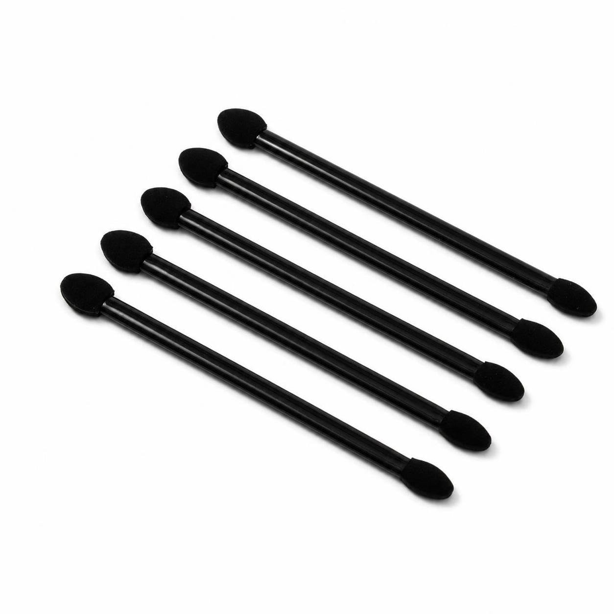 Dual-Ended Sponge Applicator for Concealer & Eyeshadow - Mini Portable Makeup Brush Set Extra Long 5-piece Set Synthetic Fiber-image-1