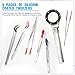 6 Pieces Rubber Tipped Tweezers PVC Stainless Steel Rubber Coated Tips Tweezers for Jewelry Hobby Industrial Hobby Craft (Black and Red)