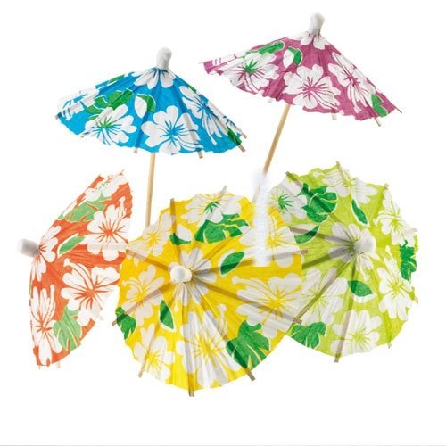 Preisvergleich Produktbild Dekoschirmchen "Hawaii" 1 x 24 Stück