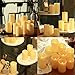 Enido 9pcs Flameless Flicking LED Candles with Remote, Battery Operated Outdoor Waterproof Candles, Electric Candle for Dining Tables and Fireplaces