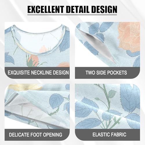 senya Short Sleeve Pajamas Sets Summer Cotton Sleepwear Simple White Yellow Roses4