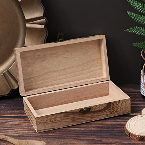 YCTTKDD Schmuckschatulle, 1 ück, Retro-Schmuckschatulle, Organizer, Schreibtisch, Naturholz, Klapp-Aufbewahrungsbox, Heimdekoration, handgefertigte Geschenkboxen aus Holz, Khaki