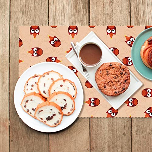 Set de table hibou x6 antidérapant résistant à la chaleur 30x45 cm - 7