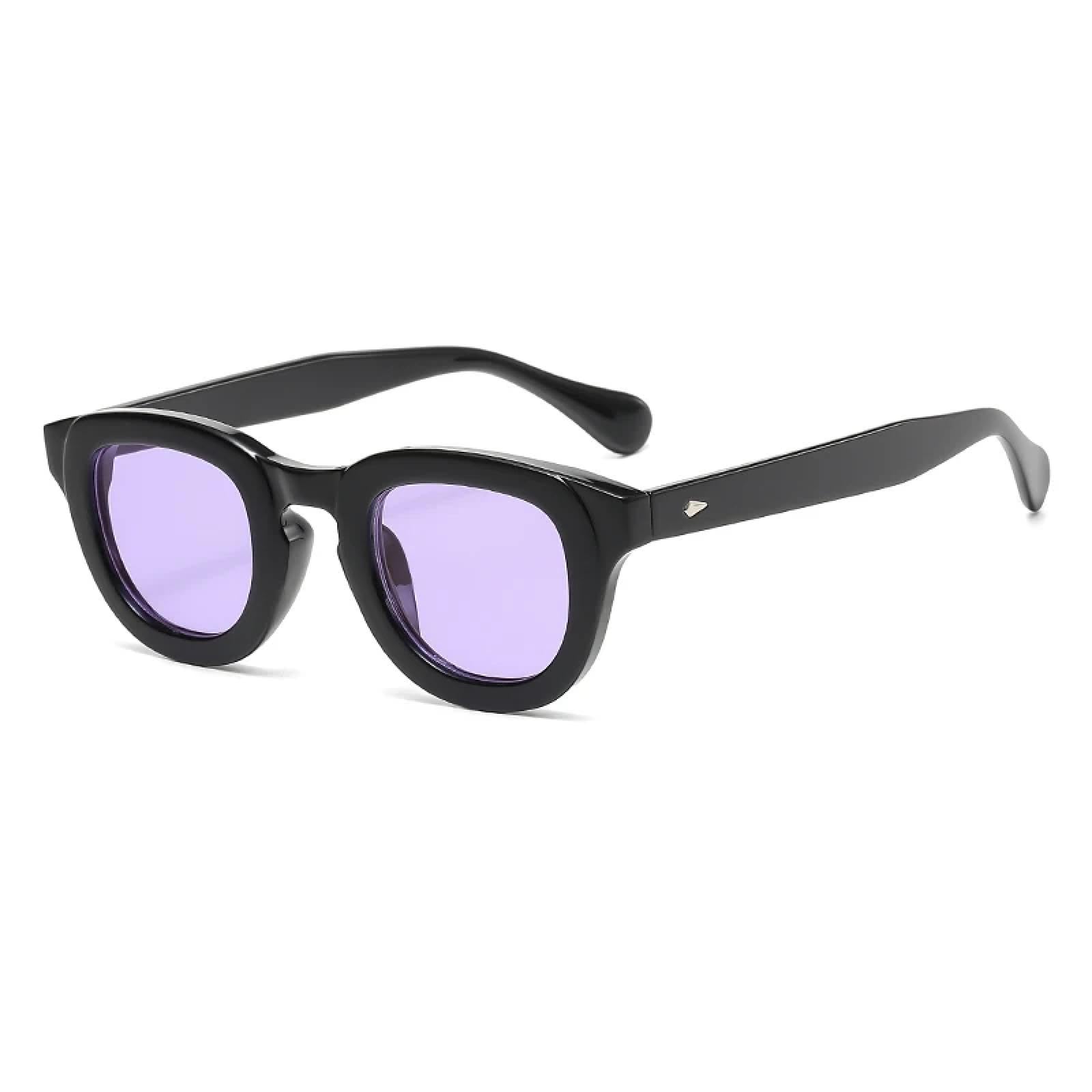 Gafas de sol para mujer, marco ovalado, marco grueso, cara pequeña, personalidad, retro, multicolor, moda