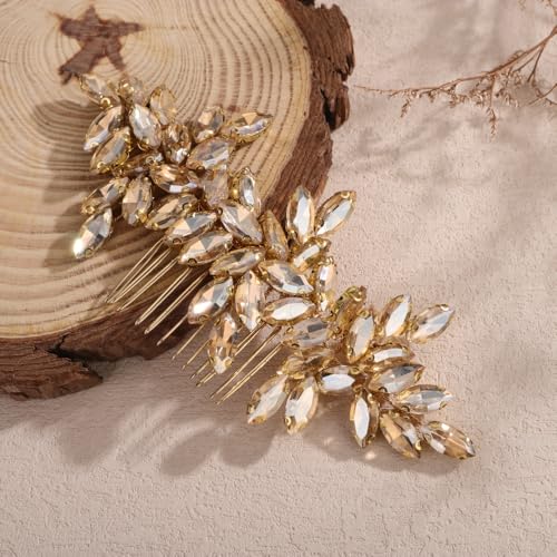 Pinza para cabello con cristales Denifery para boda miniatura 4