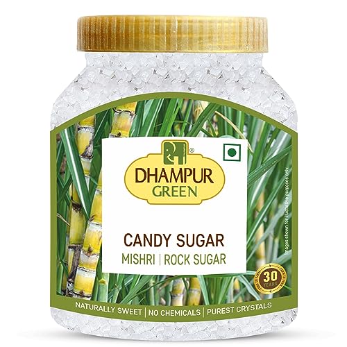 Image of Dhampure Speciality Mishri Dana 800g | Rock Sugar Crystals | White Mishri | Natural Sweet Candy | Ideal for Pooja, Prasad, Sweets & Ayurvedic Use