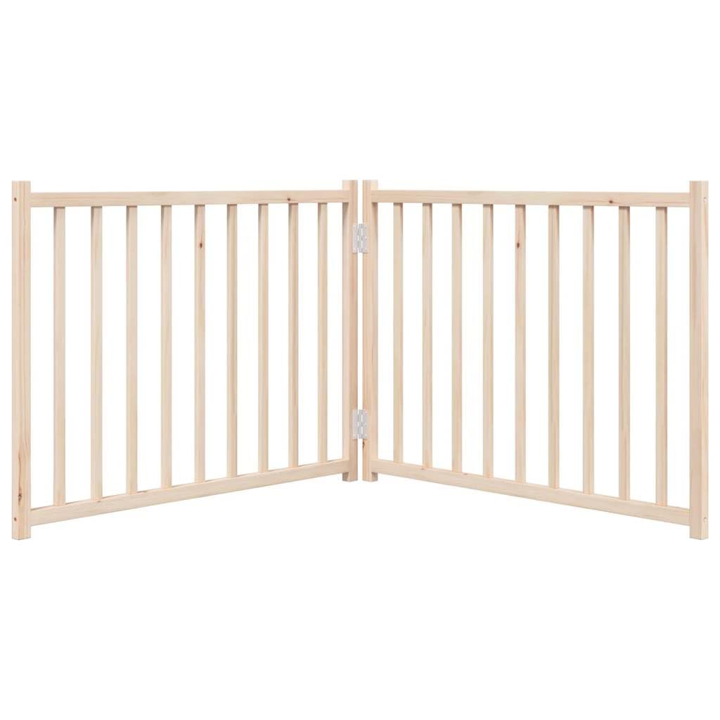 Puerta plegable para perros de madera maciza de abeto, 160 cm de ancho, independiente sin taladrar, ideal para caño de cachorros, valla para mascotas, protección segura en interiores y