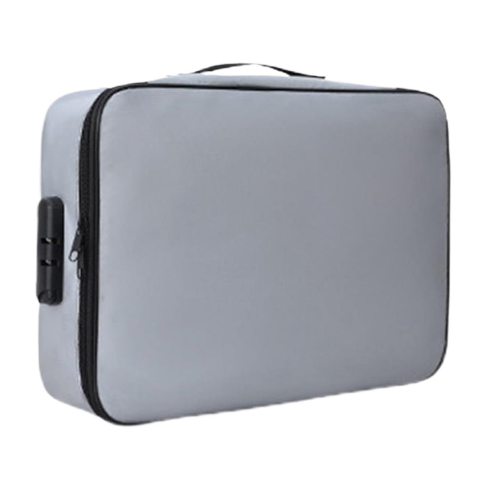 Borsa for documenti impermeabile for organizer di file con custodia for a 3 strati blocco password for viaggi a casa for certificati Per Domestico(Grey)