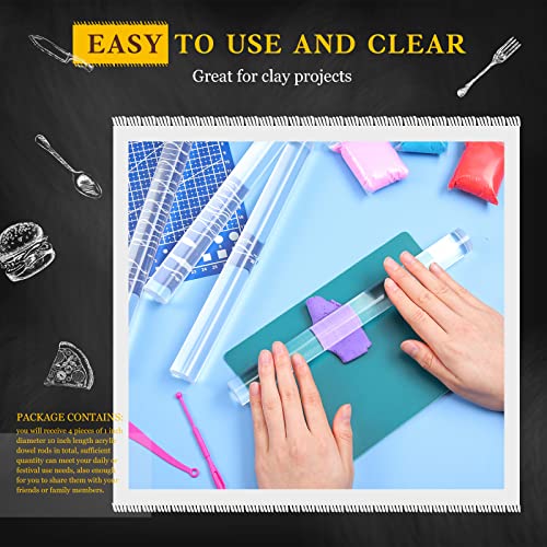 image for Patelai 10 Inch Acrylic Dowel Rods for DIY Crafts 1 Inch Diameter Acry